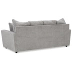 Szary 4-częściowy tapicerowany zestaw do salonu, sofa, kanapa, fotel i otoman