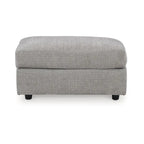 Szary 4-częściowy tapicerowany zestaw do salonu, sofa, kanapa, fotel i otoman