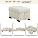 Narożna sofa w kształcie litery L z rozkładanym łóżkiem, wielofunkcyjna do salonu