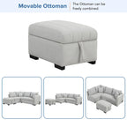 Narożna sofa w kształcie litery L z rozkładanym łóżkiem, wielofunkcyjna do salonu