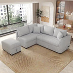 Narożna sofa w kształcie litery L z rozkładanym łóżkiem, wielofunkcyjna do salonu