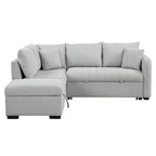 Narożna sofa w kształcie litery L z rozkładanym łóżkiem, wielofunkcyjna do salonu