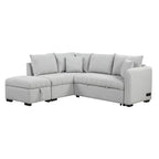 Narożna sofa w kształcie litery L z rozkładanym łóżkiem, wielofunkcyjna do salonu