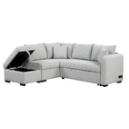 Narożna sofa w kształcie litery L z rozkładanym łóżkiem, wielofunkcyjna do salonu