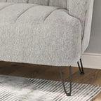 Nowoczesna dwuosobowa sofa z tkaniny na nóżkach hairpin, do salonu