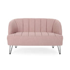 Nowoczesna dwuosobowa sofa z tkaniny na nóżkach hairpin, do salonu