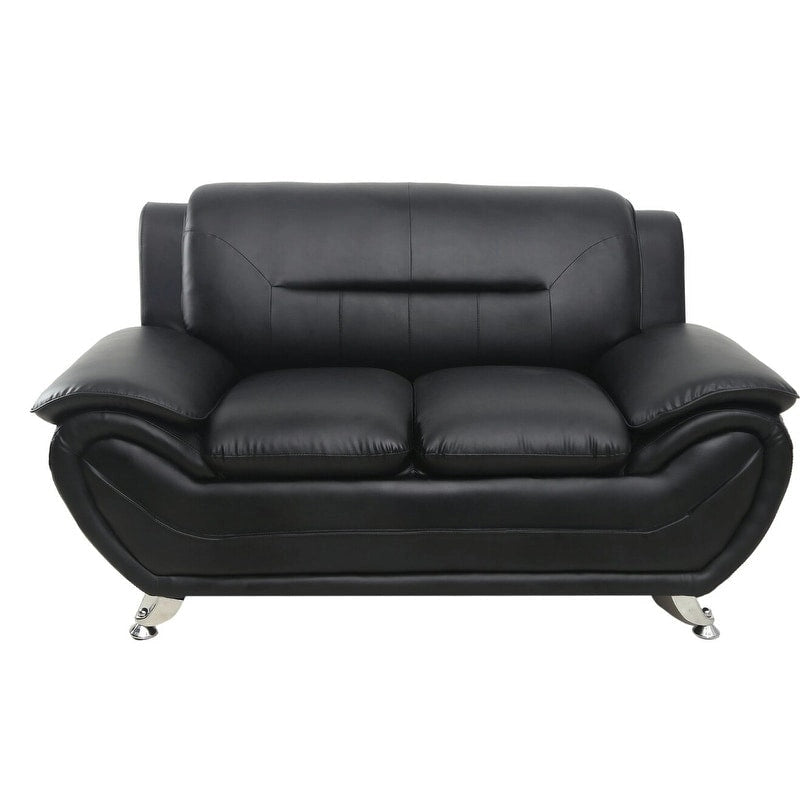 Tapicerowana dwuosobowa sofa z ekoskóry, sofa dwuosobowa, nowoczesny salon