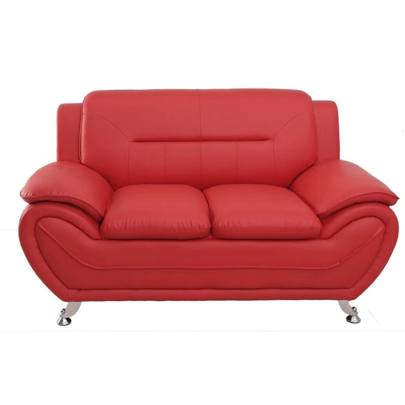 Tapicerowana dwuosobowa sofa z ekoskóry, sofa dwuosobowa, nowoczesny salon
