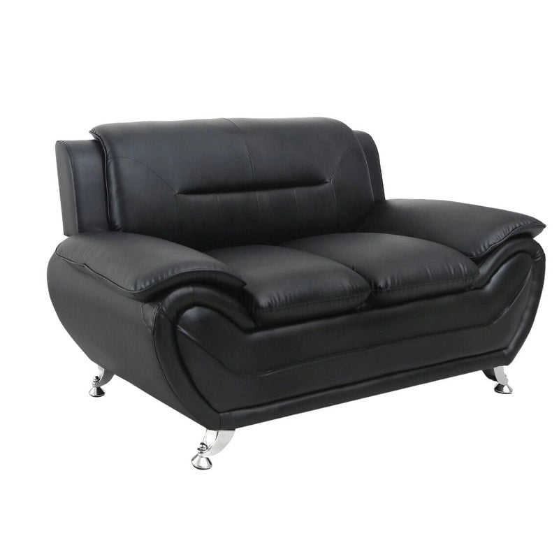 Tapicerowana dwuosobowa sofa z ekoskóry, sofa dwuosobowa, nowoczesny salon