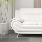 Tapicerowana dwuosobowa sofa z ekoskóry, sofa dwuosobowa, nowoczesny salon