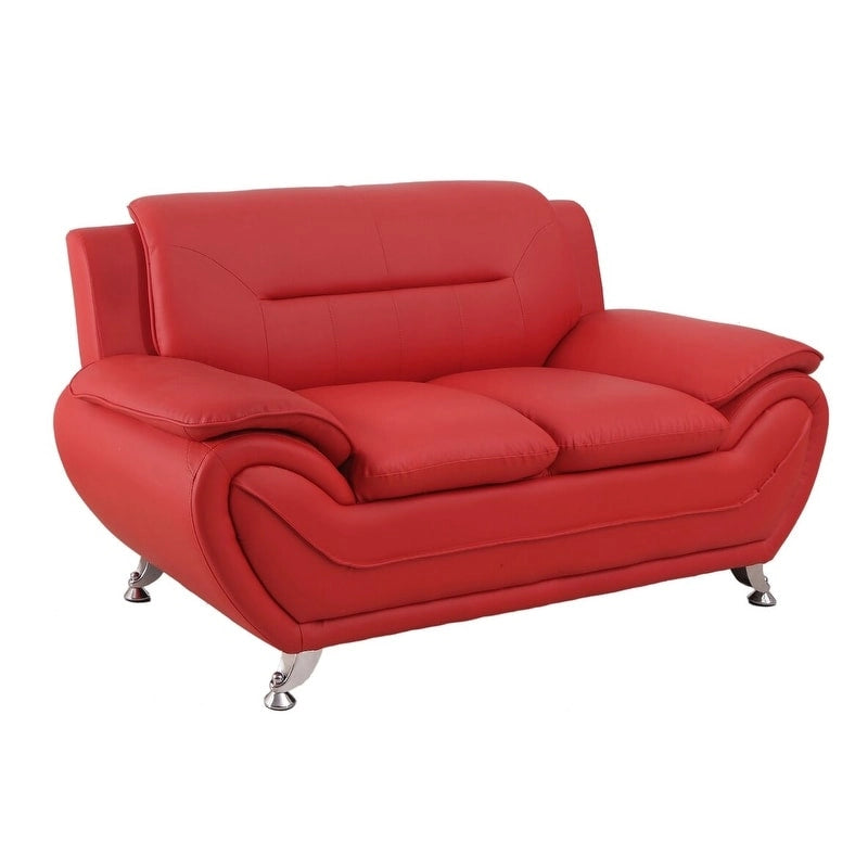 Tapicerowana dwuosobowa sofa z ekoskóry, sofa dwuosobowa, nowoczesny salon