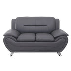 Tapicerowana dwuosobowa sofa z ekoskóry, sofa dwuosobowa, nowoczesny salon