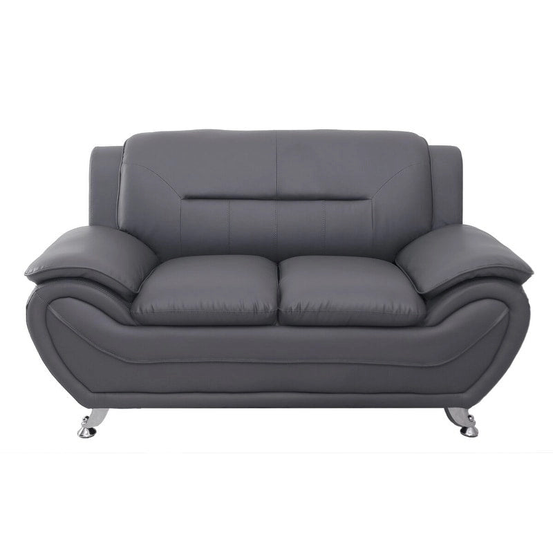 Tapicerowana dwuosobowa sofa z ekoskóry, sofa dwuosobowa, nowoczesny salon