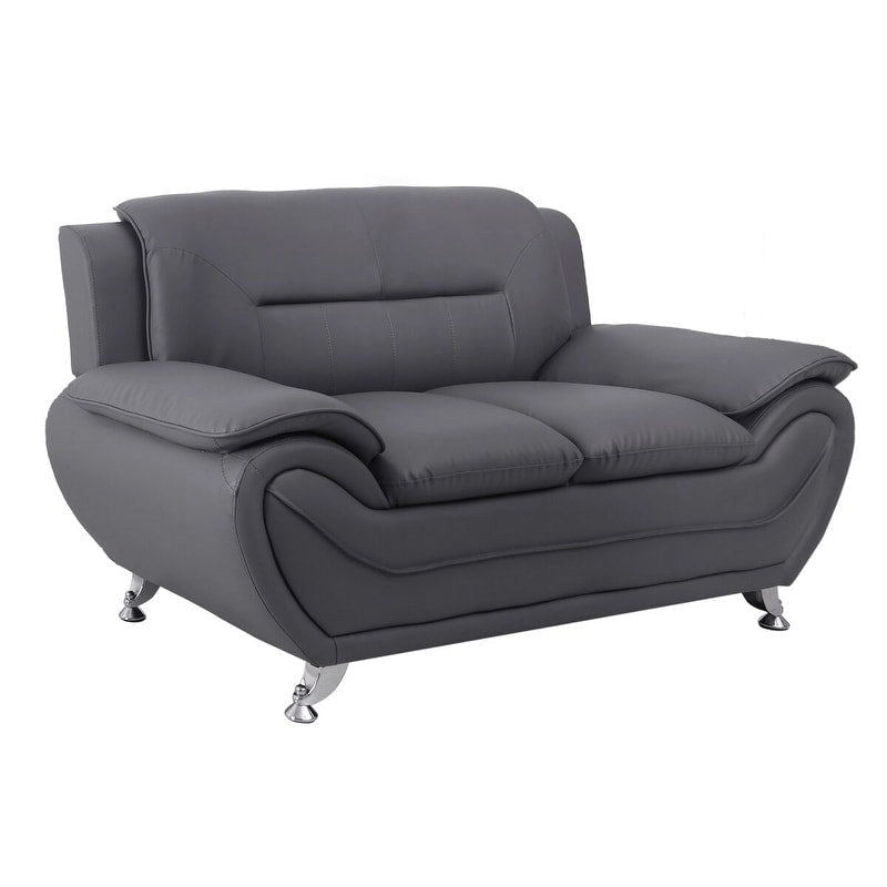Tapicerowana dwuosobowa sofa z ekoskóry, sofa dwuosobowa, nowoczesny salon