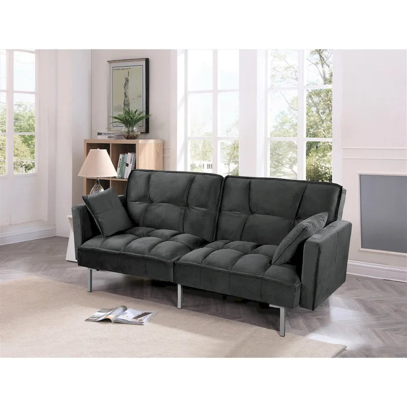 Aksamitna rozkładana sofa Bernal 75,6 W