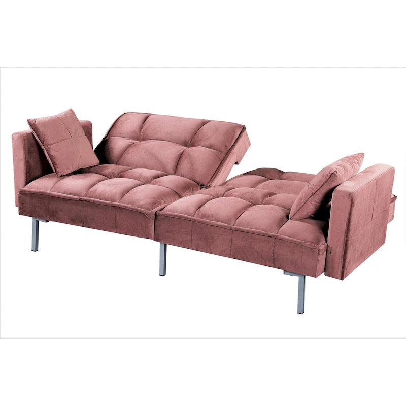 Aksamitna rozkładana sofa Bernal 75,6 W