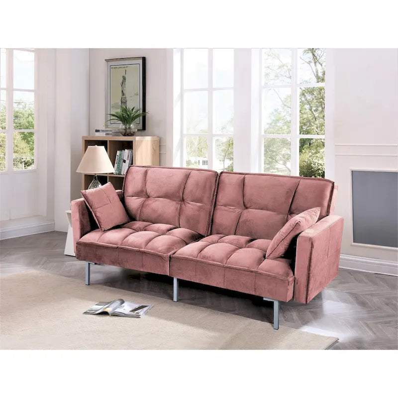 Aksamitna rozkładana sofa Bernal 75,6 W