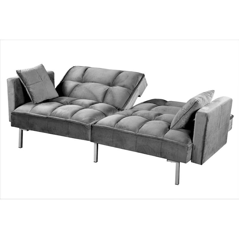Aksamitna rozkładana sofa Bernal 75,6 W
