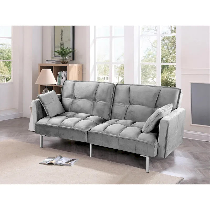 Aksamitna rozkładana sofa Bernal 75,6 W