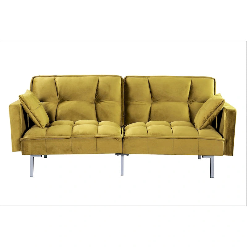 Aksamitna rozkładana sofa Bernal 75,6 W