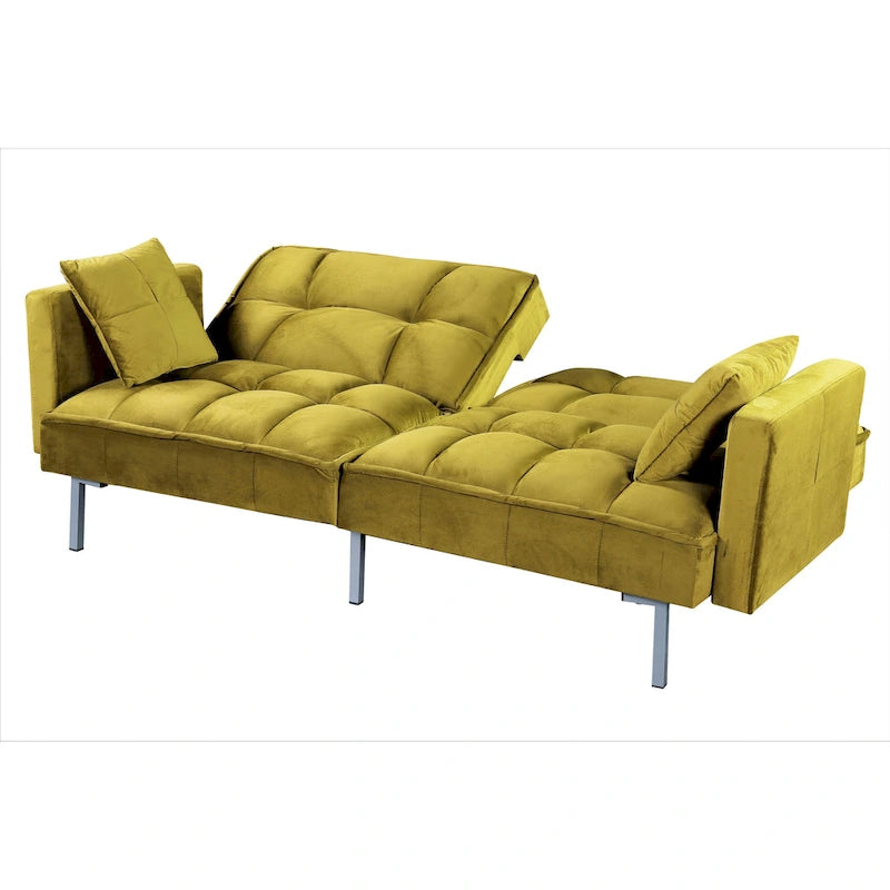 Aksamitna rozkładana sofa Bernal 75,6 W