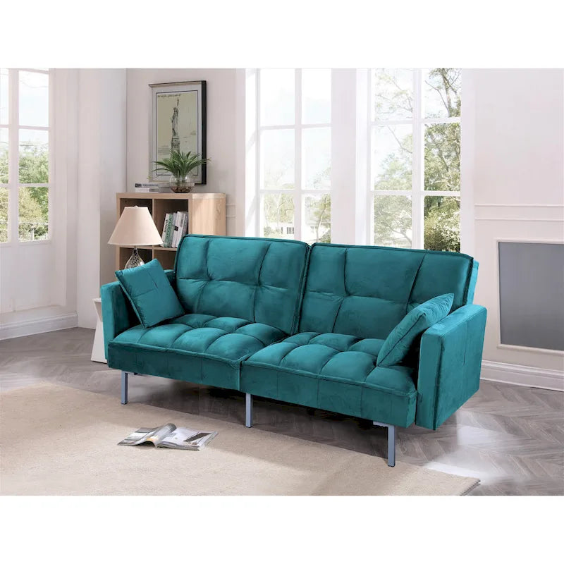 Aksamitna rozkładana sofa Bernal 75,6 W