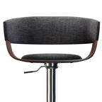 Nowoczesny stołek barowy Mid-Century 33" z regulacją i obrotowym siedziskiem, siedzenie przy blacie kuchennym