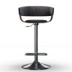 Nowoczesny stołek barowy Mid-Century 33" z regulacją i obrotowym siedziskiem, siedzenie przy blacie kuchennym