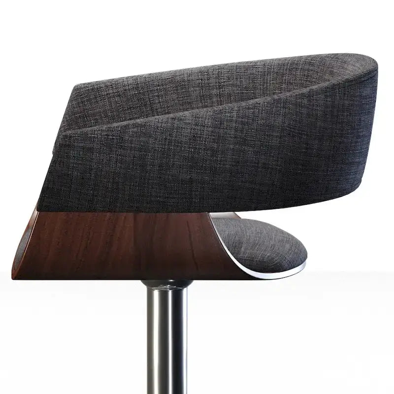 Nowoczesny stołek barowy Mid-Century 33" z regulacją i obrotowym siedziskiem, siedzenie przy blacie kuchennym