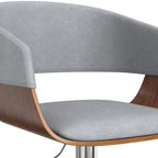 Nowoczesny stołek barowy Mid-Century 33" z regulacją i obrotowym siedziskiem, siedzenie przy blacie kuchennym