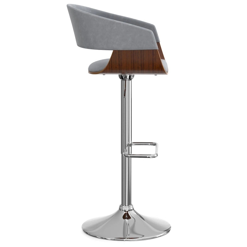 Nowoczesny stołek barowy Mid-Century 33" z regulacją i obrotowym siedziskiem, siedzenie przy blacie kuchennym