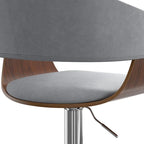 Nowoczesny stołek barowy Mid-Century 33" z regulacją i obrotowym siedziskiem, siedzenie przy blacie kuchennym