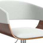 Nowoczesny stołek barowy Mid-Century 33" z regulacją i obrotowym siedziskiem, siedzenie przy blacie kuchennym