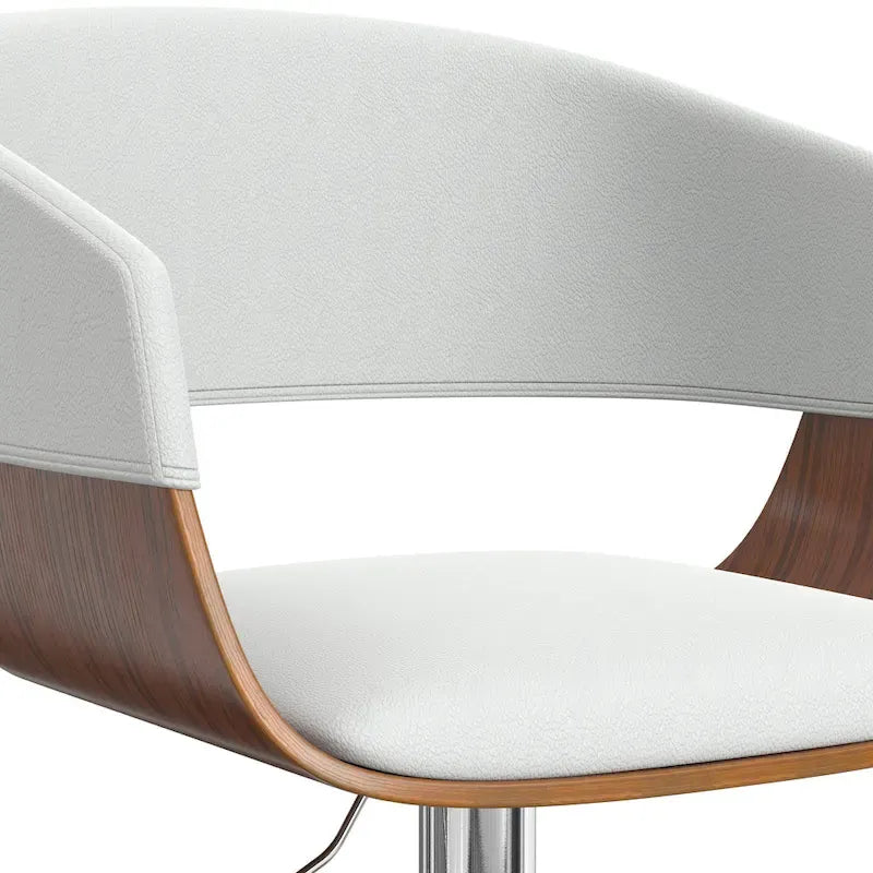 Nowoczesny stołek barowy Mid-Century 33" z regulacją i obrotowym siedziskiem, siedzenie przy blacie kuchennym