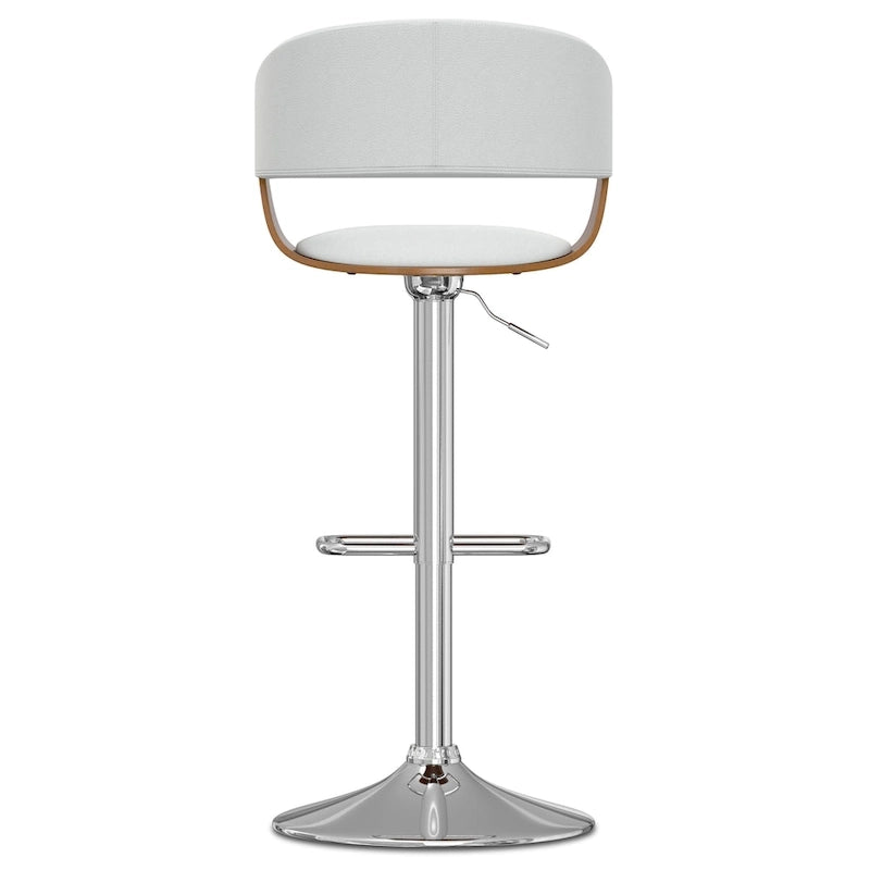 Nowoczesny stołek barowy Mid-Century 33" z regulacją i obrotowym siedziskiem, siedzenie przy blacie kuchennym