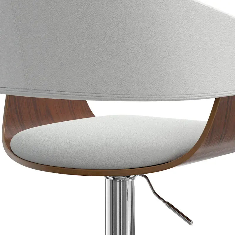 Nowoczesny stołek barowy Mid-Century 33" z regulacją i obrotowym siedziskiem, siedzenie przy blacie kuchennym