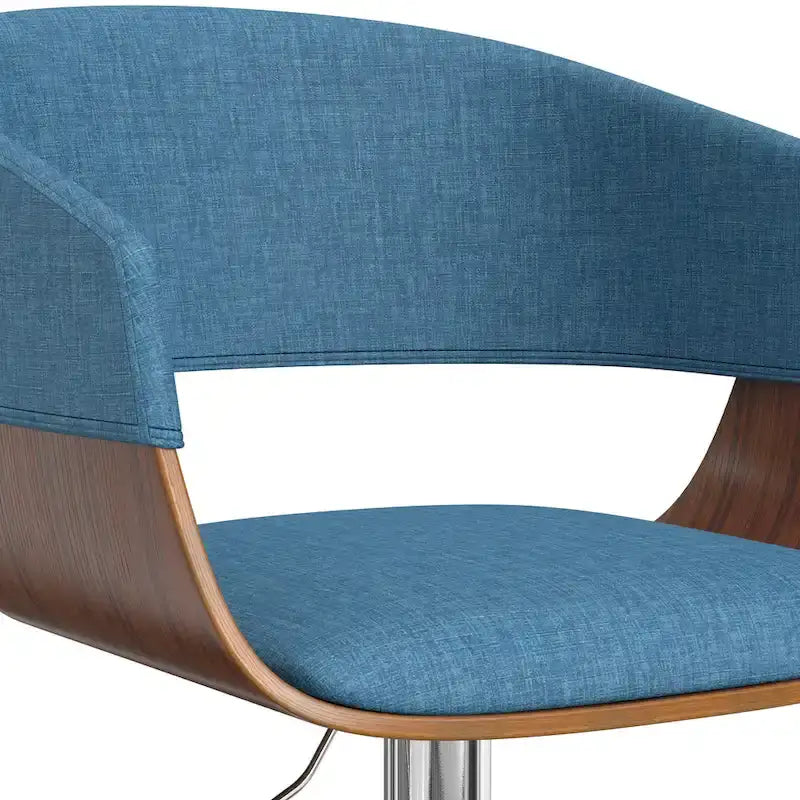 Nowoczesny stołek barowy Mid-Century 33" z regulacją i obrotowym siedziskiem, siedzenie przy blacie kuchennym