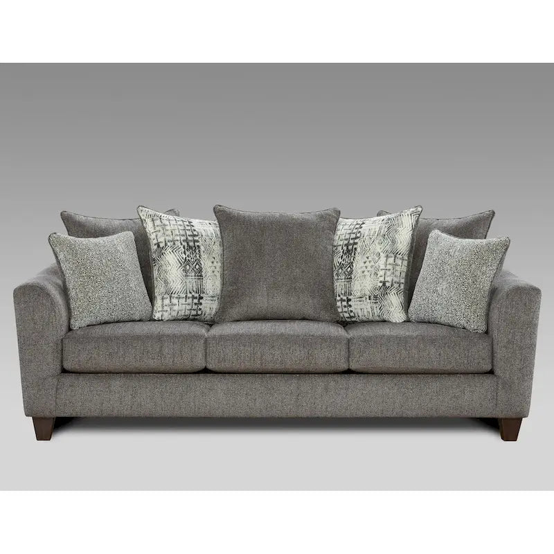 2-częściowy zestaw tapicerowanych mebli do salonu, sofa i kanapa dwuosobowa, styl współczesny