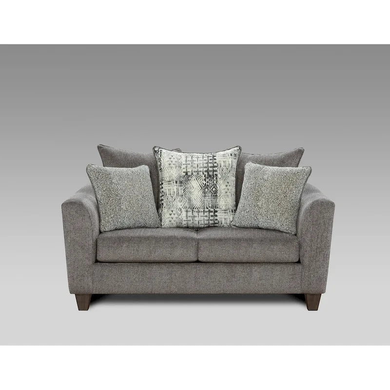 2-częściowy zestaw tapicerowanych mebli do salonu, sofa i kanapa dwuosobowa, styl współczesny