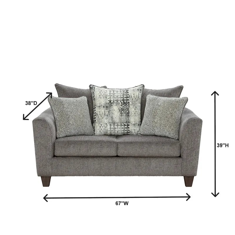 2-częściowy zestaw tapicerowanych mebli do salonu, sofa i kanapa dwuosobowa, styl współczesny