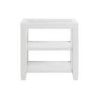 Cordero Wood and Glass Top 16-calowy szeroki stolik boczny z półką do przechowywania