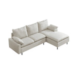 Narożna sofa tapicerowana z szezlongiem w kształcie litery L