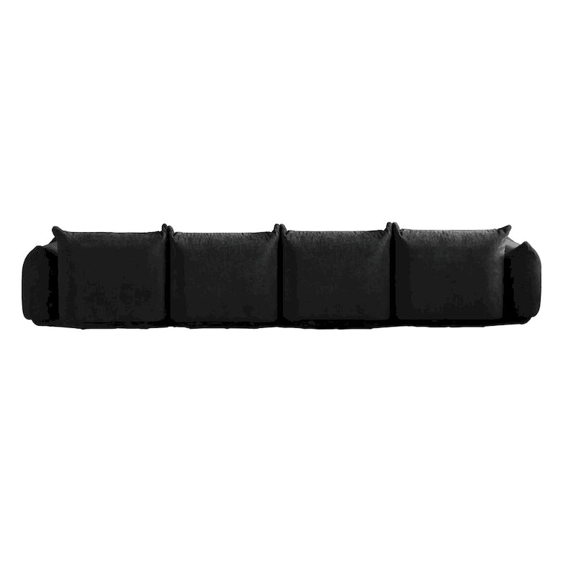 Sofa modułowa z chenille w kształcie litery U, 4-osobowa z 2 otomanami