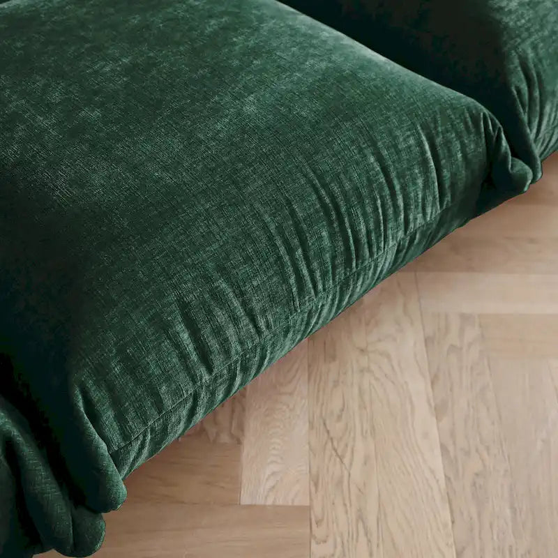 Sofa modułowa z chenille w kształcie litery U, 4-osobowa z 2 otomanami