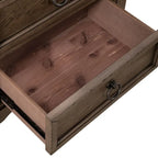 Szafka nocna Americana Farmhouse Dusty Taupe z 2 szufladami i stacją ładującą