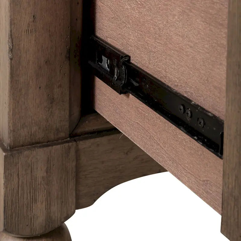 Szafka nocna Americana Farmhouse Dusty Taupe z 2 szufladami i stacją ładującą