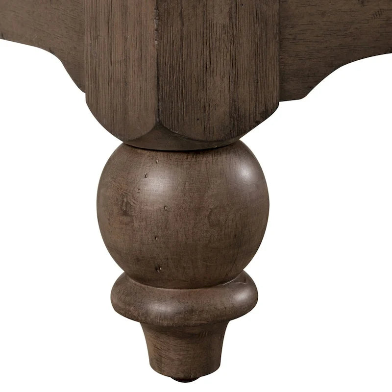 Szafka nocna Americana Farmhouse Dusty Taupe z 2 szufladami i stacją ładującą