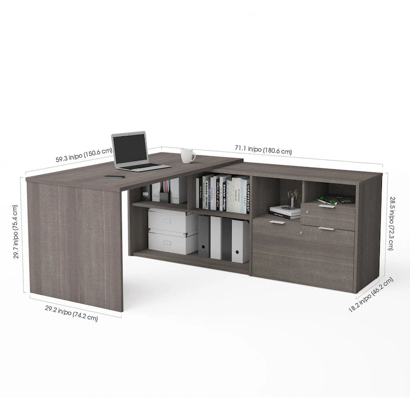 Stolik kawowy z litego drewna, 122 cm, szare wykończenie w stylu współczesnym, salon