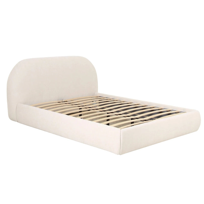 Łóżko królewskie Bara z aksamitu o fakturowanej powierzchni