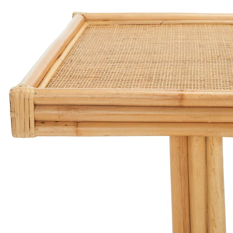 Tropikalny Stolik Kawowy Boho Coastal z Ratanu, Prostokątny, 119 cm szer. x 61 cm gł. x 46 cm wys.
